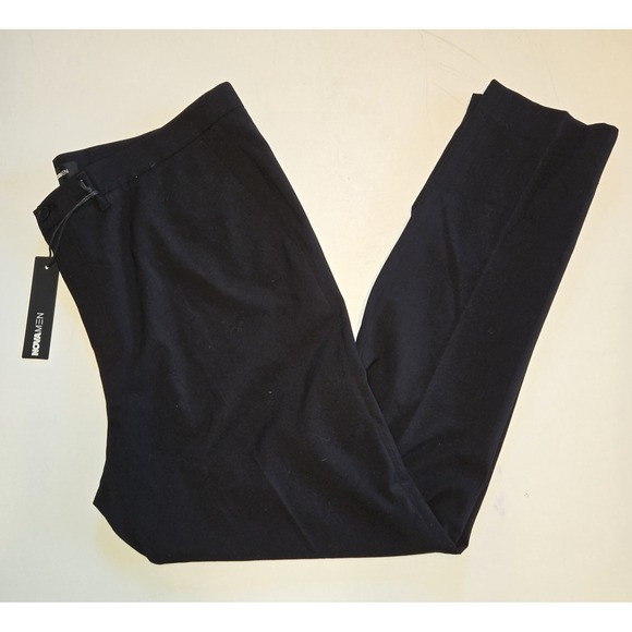 Nova Men Black Modern Stretch Slim Trouser Pants Size 40 - Picture 1 of 10